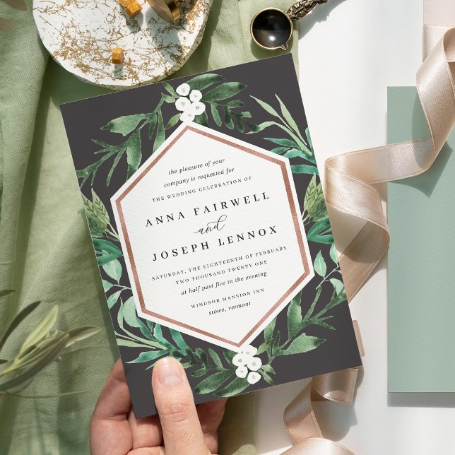 Greenhouse Frame | Watercolor Botanical Wedding Invitation (Creator Uploaded)