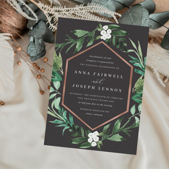 Greenhouse Frame | Watercolor Botanical Wedding Invitation (Creator Uploaded)