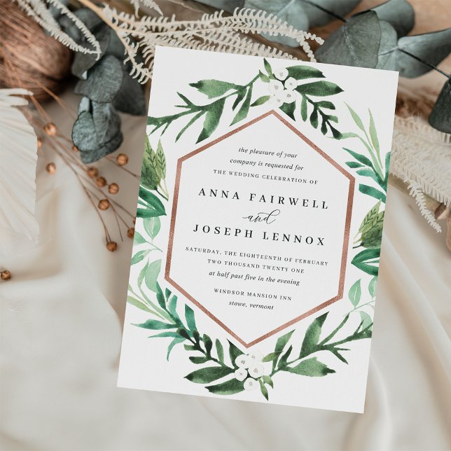 Greenhouse Frame | Watercolor Botanical Wedding Invitation (Creator Uploaded)