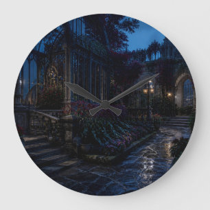 Greenhouse Garden Path Gothic Garden Wall Clock