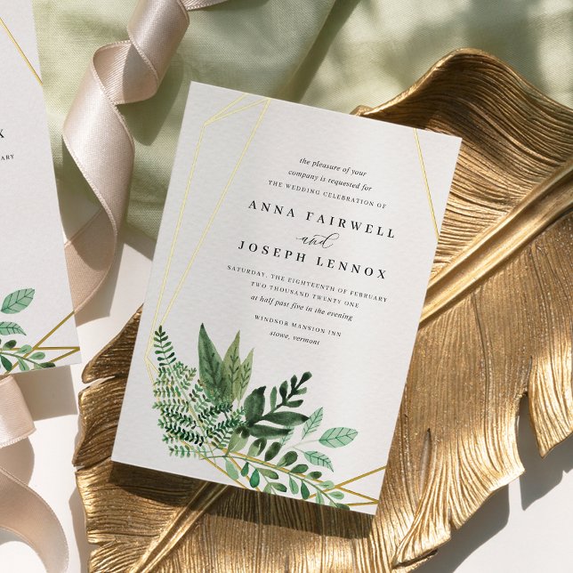 Greenhouse Geometric Watercolor Botanical Wedding (Creator Uploaded)