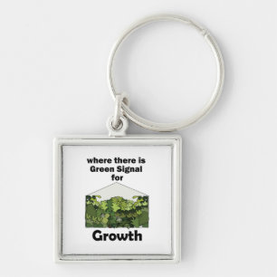 Greenhouse Green Signal For Growth Garden Opening Key Ring