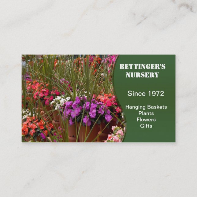 Greenhouse Nursery Business Card (Front)