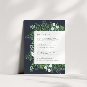 Greenhouse   Watercolor Botanical Guest Details Enclosure Card