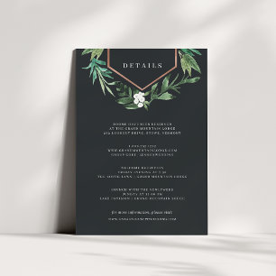Greenhouse   Watercolor Botanical Wedding Details Enclosure Card