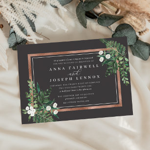 Greenhouse   Watercolor Botanical Wedding Invitation