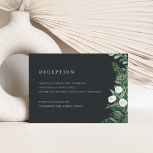 Greenhouse Watercolor Botanical Wedding Reception Enclosure Card
