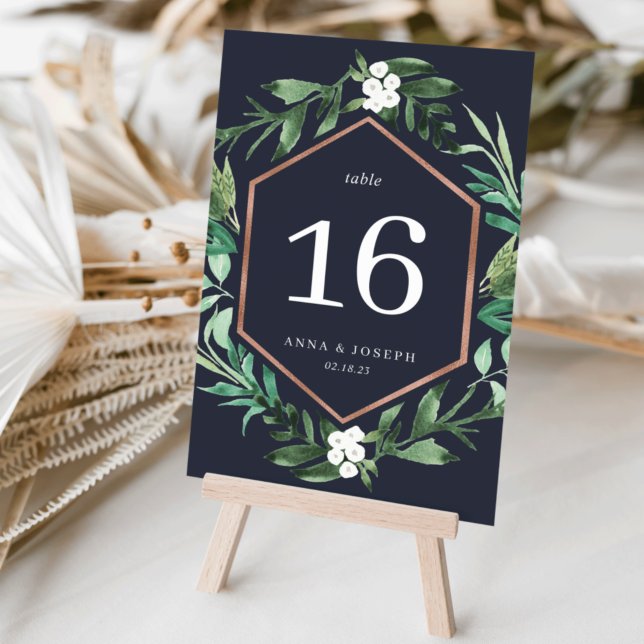 Greenhouse | Watercolor Botanical Wedding Table Number (Creator Uploaded)