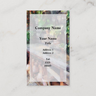 Greenhouse with Flowerpots Business Card