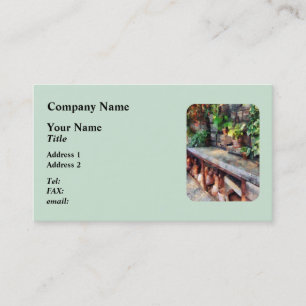 Greenhouse with Flowerpots Business Card