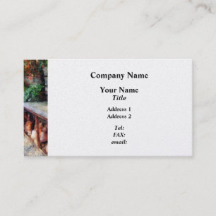 Greenhouse with Flowerpots -Platinum Finish Business Card