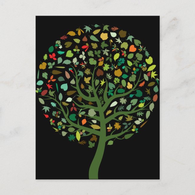 Greenie cute tree environmental postcard (Front)