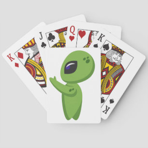 Greenie the Alien Playing Cards