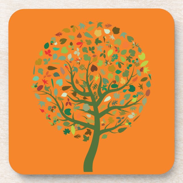 Greenie tree eco  Earth environment Coaster (Front)