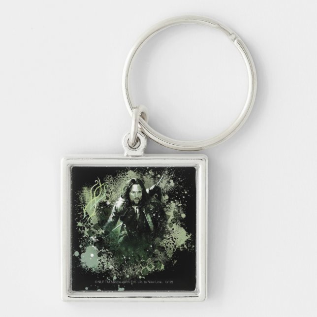 Greenish Aragorn Vector Collage Key Ring (Front)