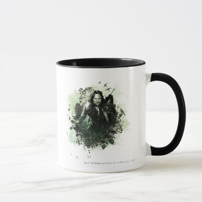 Greenish Aragorn Vector Collage Mug (Right)