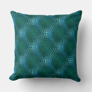 Greenish cyan grille looking puffed or inflated cushion