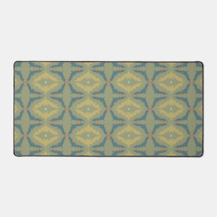 Greenish Retro Vintage Pattern Desk Mat