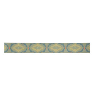 Greenish Retro Vintage Pattern Satin Ribbon