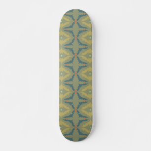 Greenish Retro Vintage Pattern Skateboard