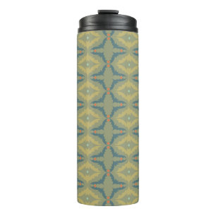 Greenish Retro Vintage Pattern Thermal Tumbler