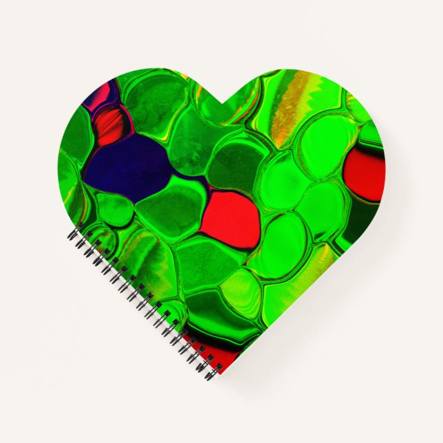 Greenish shards, circles or rounded shapes notebook (Front)