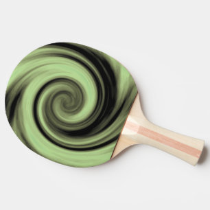 Greenish Swirl Ping Pong Paddle