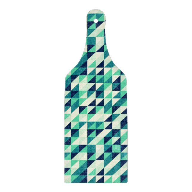Greenish Triangle Pattern Cutting Board (Front)