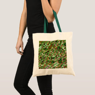 Greenish wall effect and bubbles salmon colour? tote bag