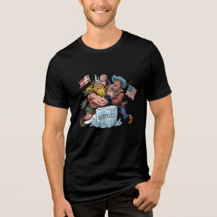 Greenland 51st state the fight continues Tri-Blend shirt