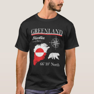 Greenland  Adventure Is Out There  Greenland Flag T-Shirt