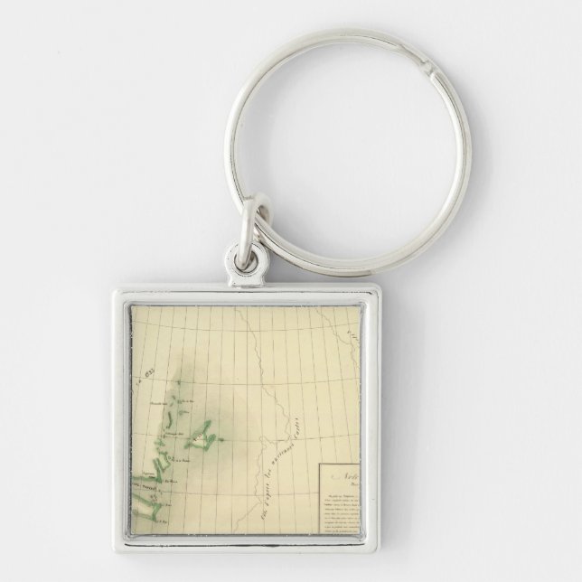 Greenland Atlas Map Key Ring (Front)