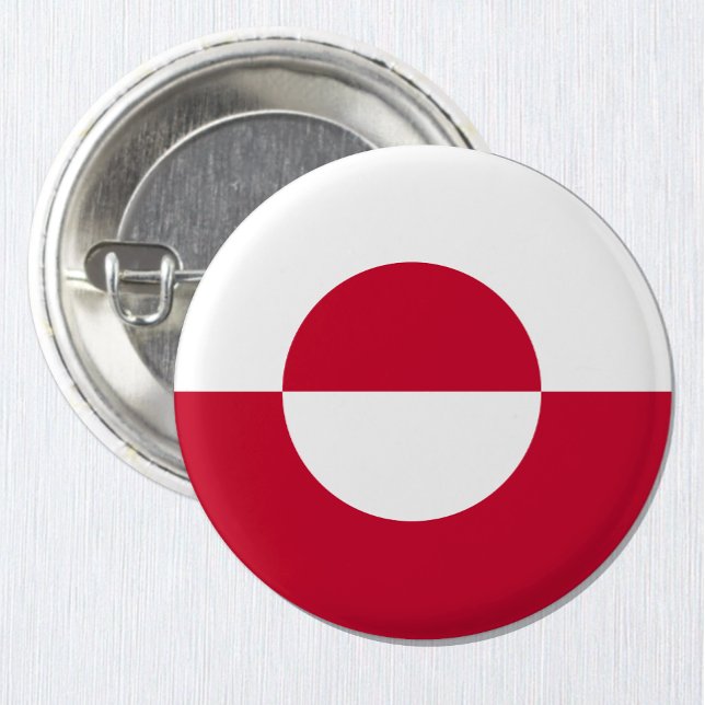 Greenland button, patriotic Greenland Flag fashion 3 Cm Round Badge (Greenland Flag Button / clothing, bag button)