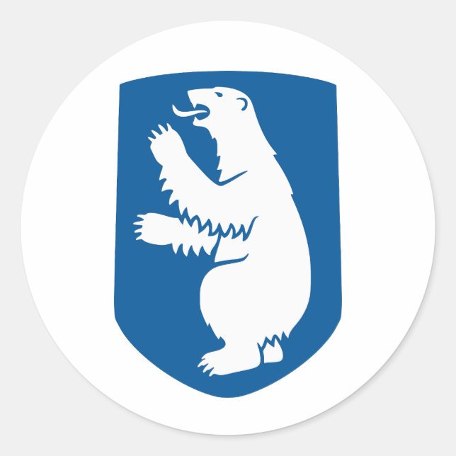 Greenland coat of arms classic round sticker (Front)