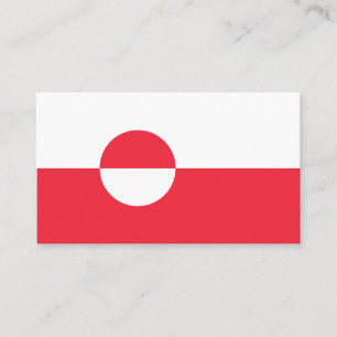 Greenland flag business card
