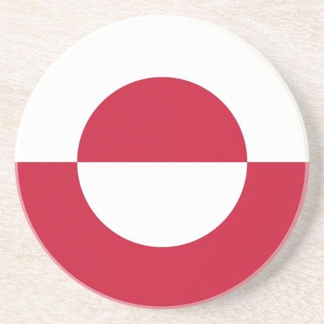 Greenland Flag Coaster (Front)