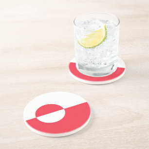 Greenland flag coaster