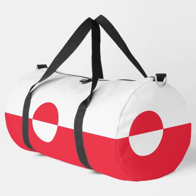 Greenland flag duffle bag (Left Corner)