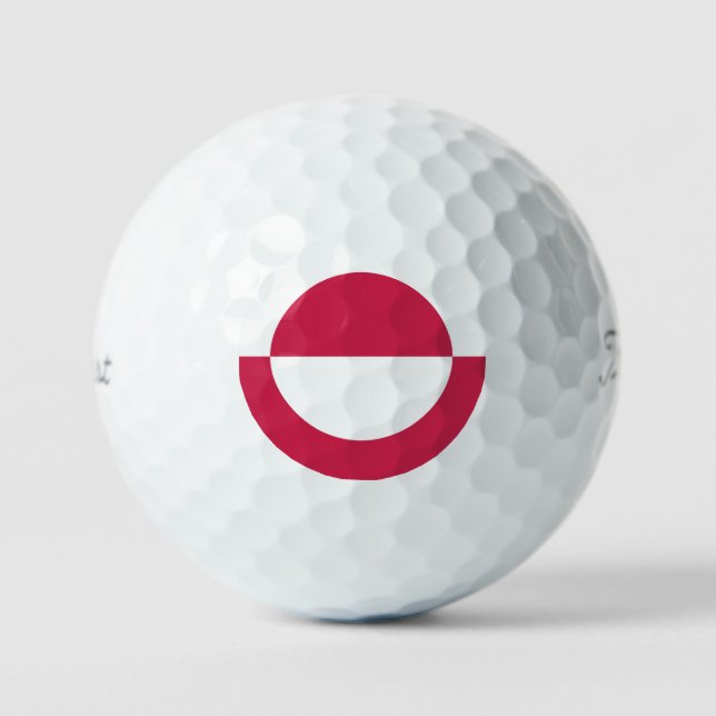Greenland Flag Emblem Golf Balls (Front)