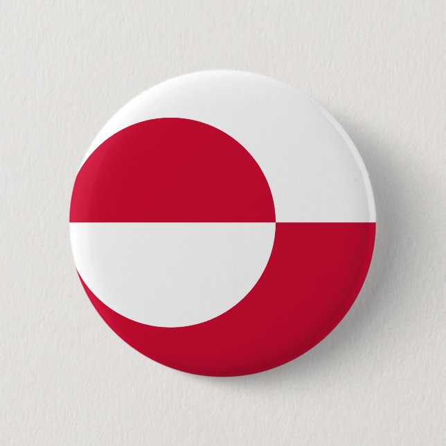 Greenland Flag GL 6 Cm Round Badge (Front)
