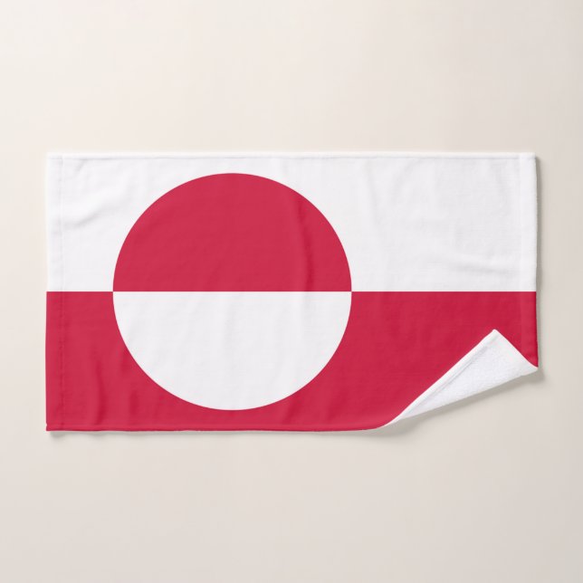 Greenland Flag Hand Towel (Hand Towel)