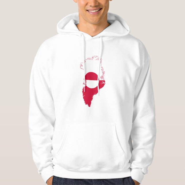 Greenland- flag in country T-Shirt Hoodie (Front)