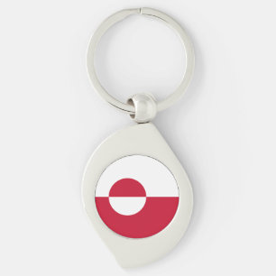 Greenland Flag Key Ring