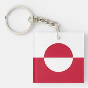 Greenland Flag Key Ring