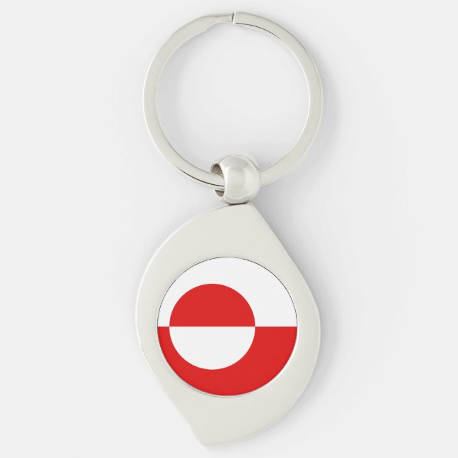 Greenland flag key ring (Front)