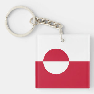 Greenland Flag Key Ring