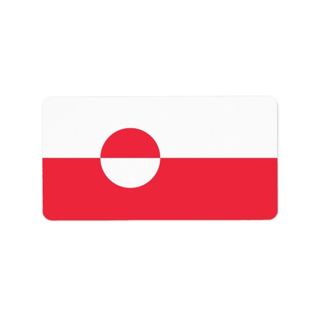 Greenland flag label (Front)