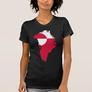 Greenland Flag Map GL T-Shirt