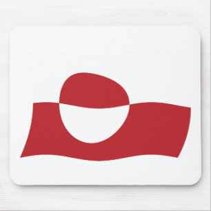 Greenland Flag Mousepad