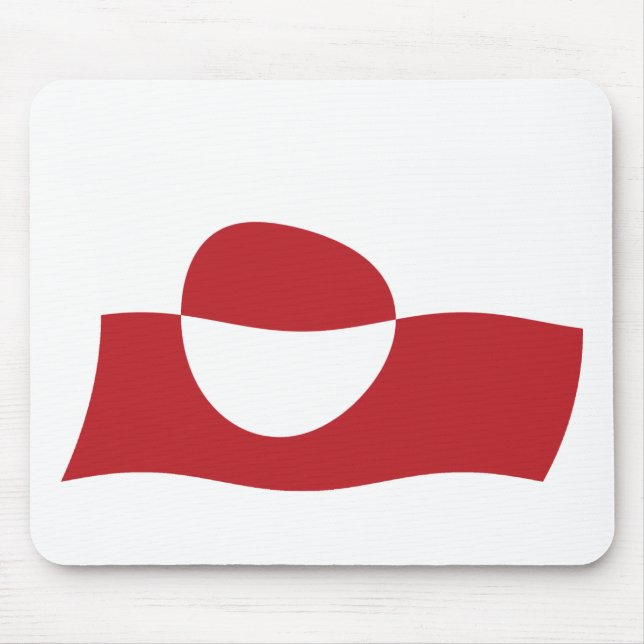 Greenland Flag Mousepad (Front)